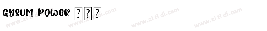 GYSUM POWER字体转换